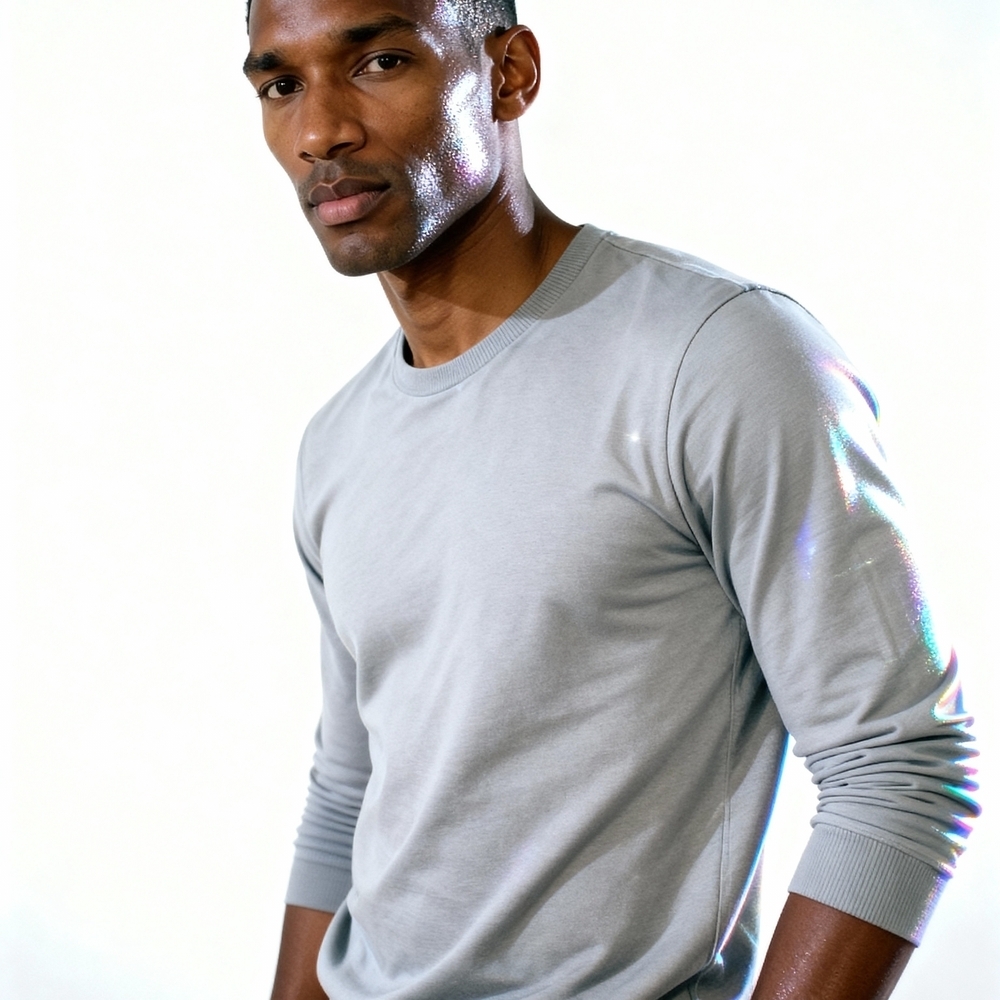 Marine Layer Long Sleeve Tee Sage Blue Gray
